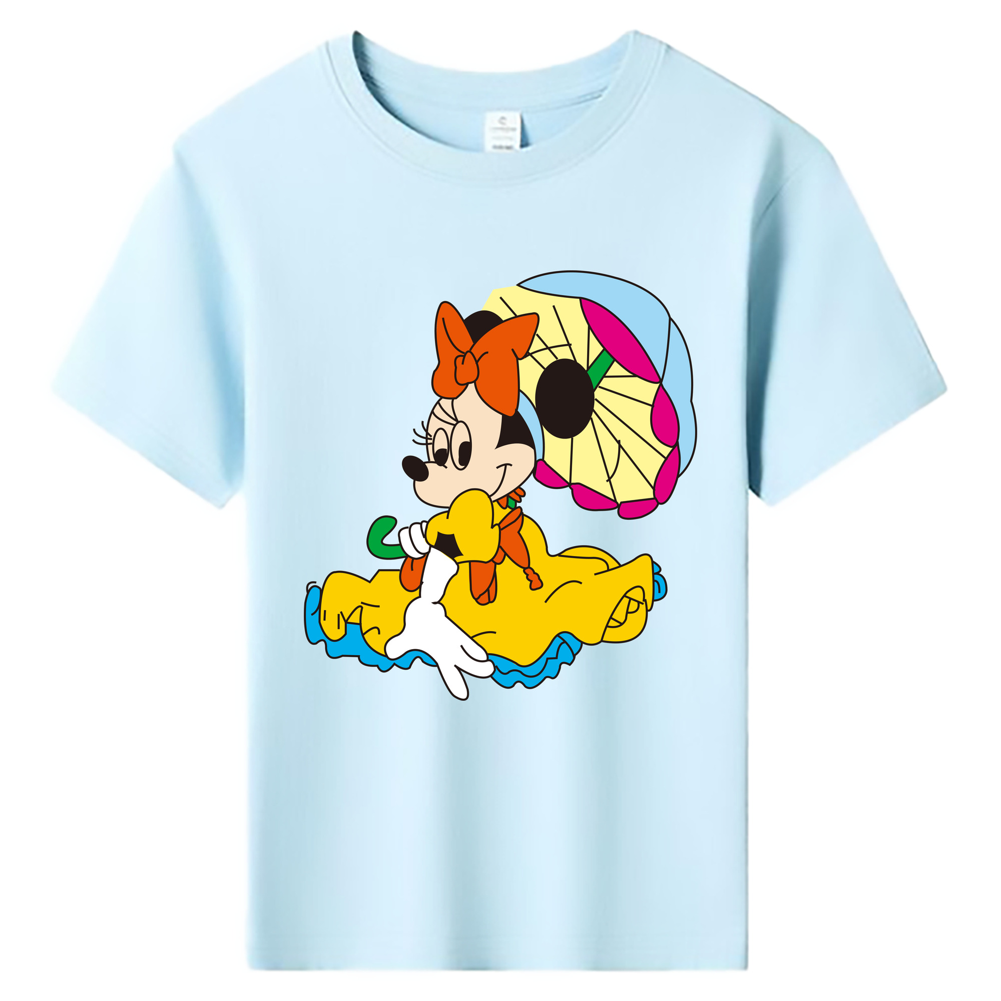 ミッキーマウス Mickey Mouse 綿100％キッズTシャツ（フロントプリント）